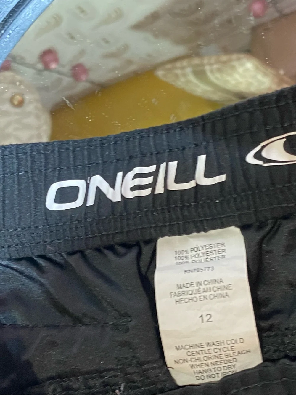 O'Neill Black Athletic Shorts with White Piping
